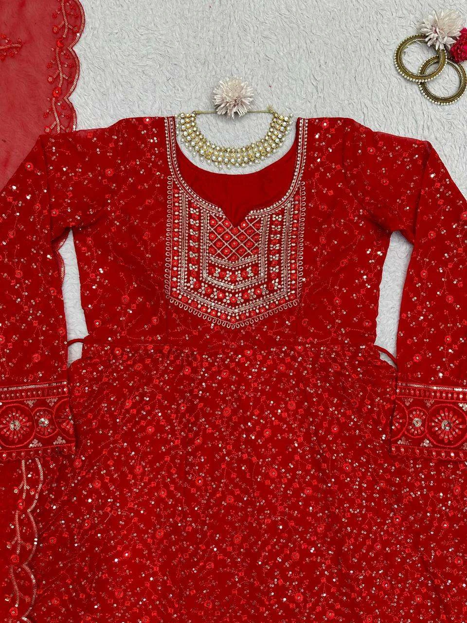 Vardan Ethnic Kd 1471 Faux Georgette Wholesale Anarkali Party Wear Salwar Suit Catalog — Wholesale Salwar Suits, MPA wholesale from Surat - Gallery Image 5